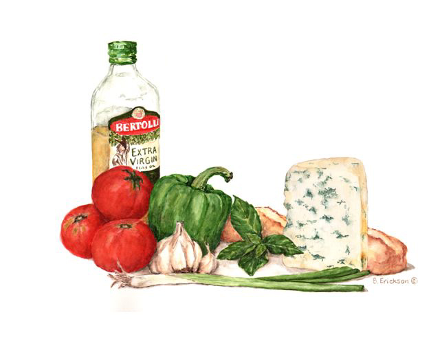 Salad with Bleu Cheese,