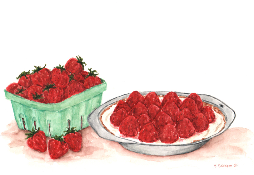Pie, Strawberry Cream